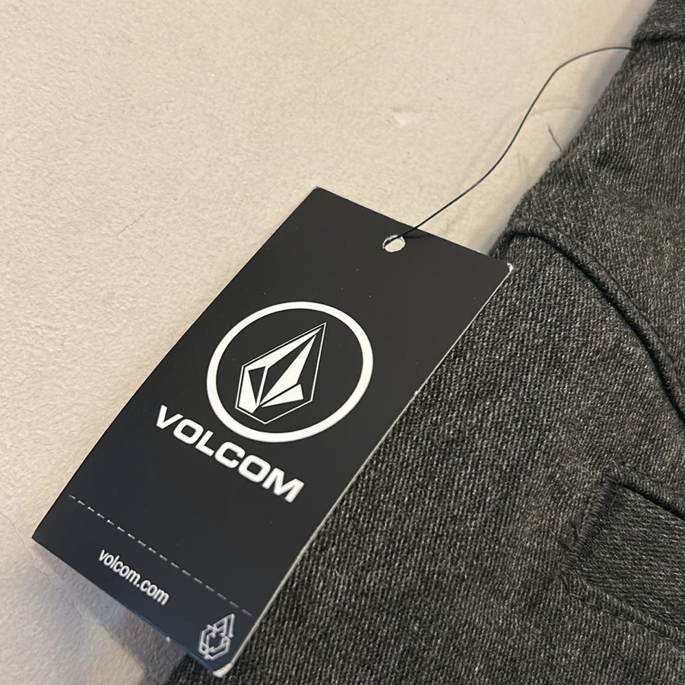 Volcom Dark gray Flat Front Shorts Casual Style Size 30 New - Picture 6 of 11